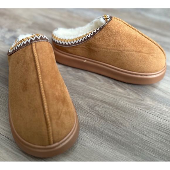 🆕 Brown Faux Suede Trendy Platform Slippers - Picture 10 of 13